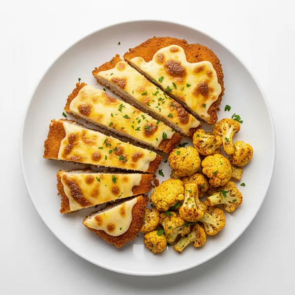 British Parmesan Chicken With Baked Cauliflower